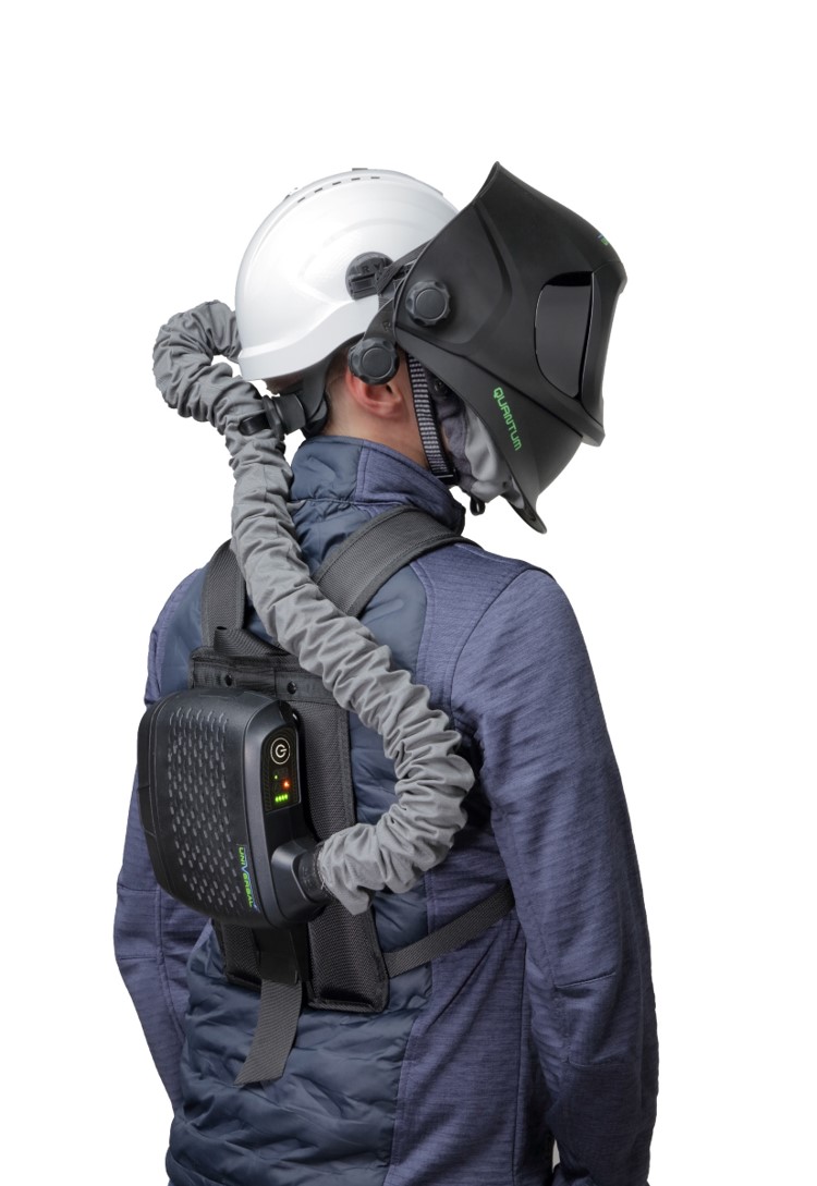 QUANTUM HELMET WITH QUANTUM PAPR HARD HAT (WHITE)