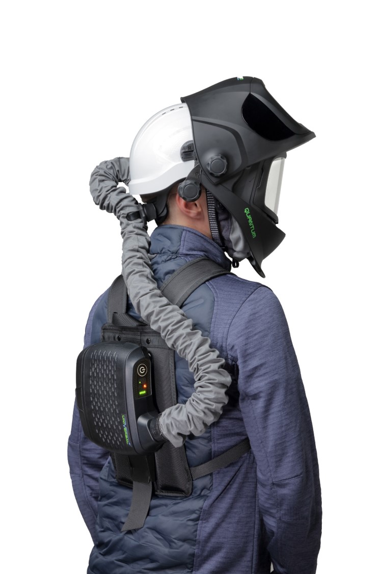 QUANTUM HELMET WITH QUANTUM PAPR HARD HAT (WHITE)